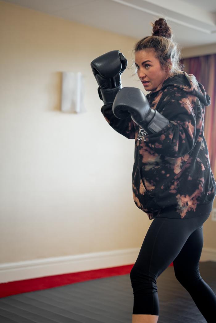 07/14/22 LONG ISLAND - Miesha Tate prepares for her flyweight bout against Lauren Murphy at UFC Fight Night: Ortega vs Rodriguez on Saturday, July 16, 2022 in Long Island, New York. (Photo by Kaylie Foster/Zuffa LLC) 