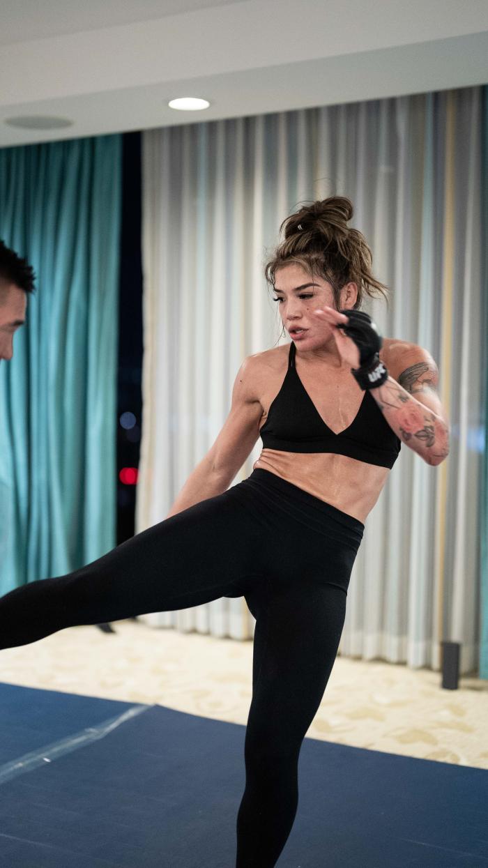 11/30/22 ORLANDO - Tracy Cortez training for her flyweight bout against Amanda Ribas at UFC Orlando. (Photo by Juan Cardenas/Zuffa LLC)