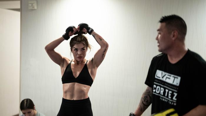 11/30/22 ORLANDO - Tracy Cortez training for her flyweight bout against Amanda Ribas at UFC Orlando. (Photo by Juan Cardenas/Zuffa LLC)