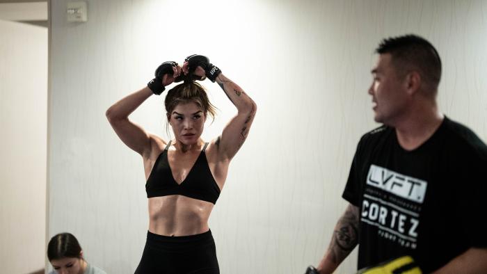 11/30/22 ORLANDO - Tracy Cortez training for her flyweight bout against Amanda Ribas at UFC Orlando. (Photo by Juan Cardenas/Zuffa LLC) 