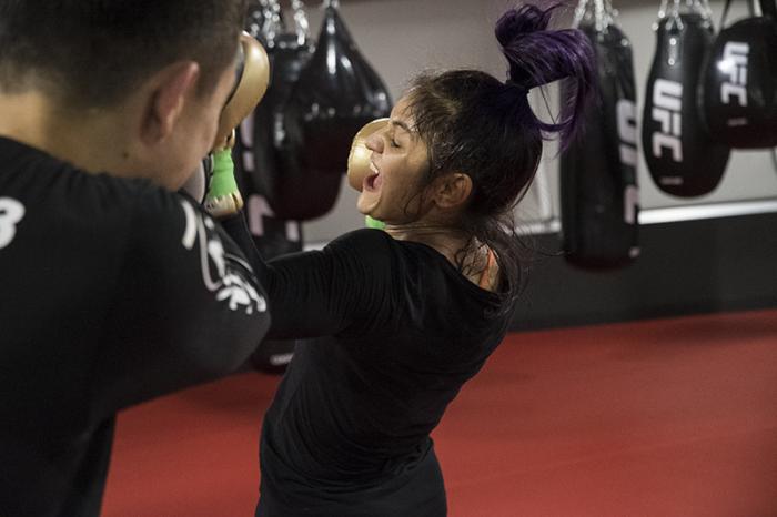 Las Vegas 12/27/17 - Cynthia Calvillo UFC 219 fight week day. Photo credit Juan Cardenas)