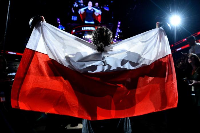 BROOKLYN, NEW YORK - APRIL 07:  Karolina Kowalkiewicz of Poland prepares to face Felice Herrig in their women's strawweight bout during the UFC 223 event inside Barclays Center on April 7, 2018 in Brooklyn, New York. (Photo by Brandon Magnus/Zuffa LLC/Zuf