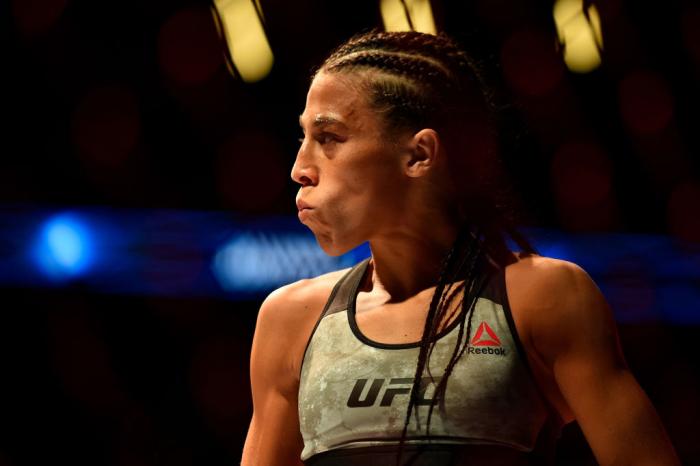 BROOKLYN, NEW YORK - APRIL 07:  Joanna Jedrzejczyk of Poland prepares to fight Rose Namajunas in their women's strawweight title bout during the UFC 223 event inside Barclays Center on April 7, 2018 in Brooklyn, New York. (Photo by Brandon Magnus/Zuffa LL