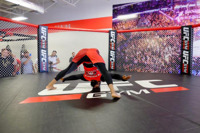 Yoel Romero during the UFC Fight Night Hollywood open workouts at the UFC Gym South Ft. Lauderdale.