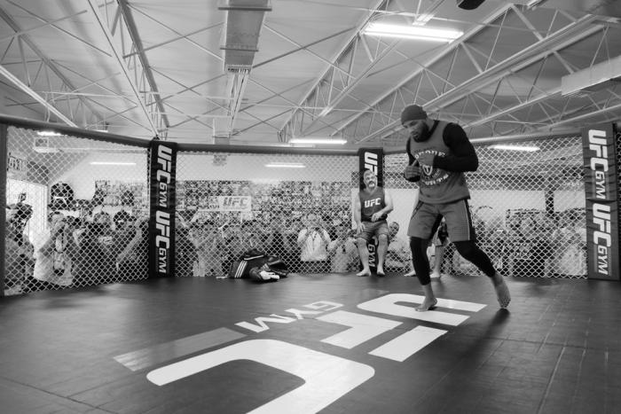 Yoel Romero during the UFC Fight Night Hollywood open workouts at the UFC Gym South Ft. Lauderdale.