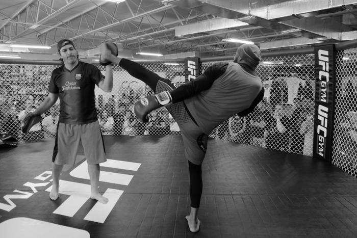 Yoel Romero during the UFC Fight Night Hollywood open workouts at the UFC Gym South Ft. Lauderdale.