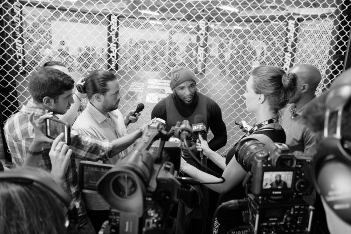 Yoel Romero during the UFC Fight Night Hollywood open workouts at the UFC Gym South Ft. Lauderdale.