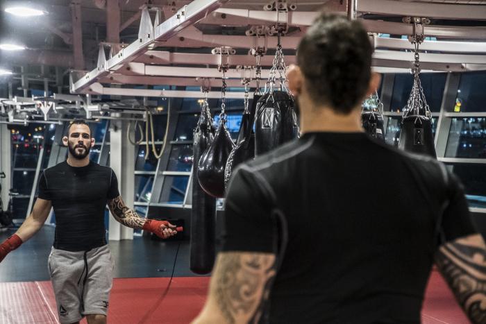 Las Vegas, 1/24/18 - Santiago Ponzinibbio training at the UFC Performance Institute in Las Vegas.