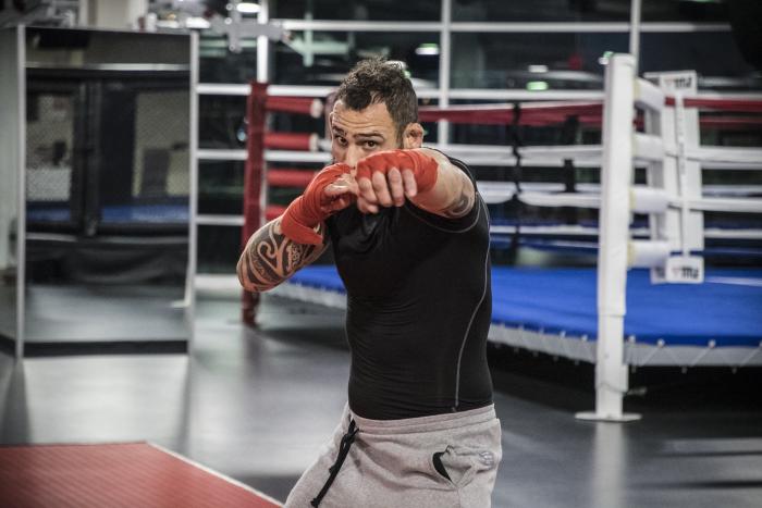 Las Vegas, 1/24/18 - Santiago Ponzinibbio training at the UFC Performance Institute in Las Vegas. (Photo credit: Juan Cardenas)