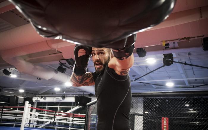 Las Vegas, 1/24/18 - Santiago Ponzinibbio training at the UFC Performance Institute in Las Vegas. (Photo credit: Juan Cardenas)