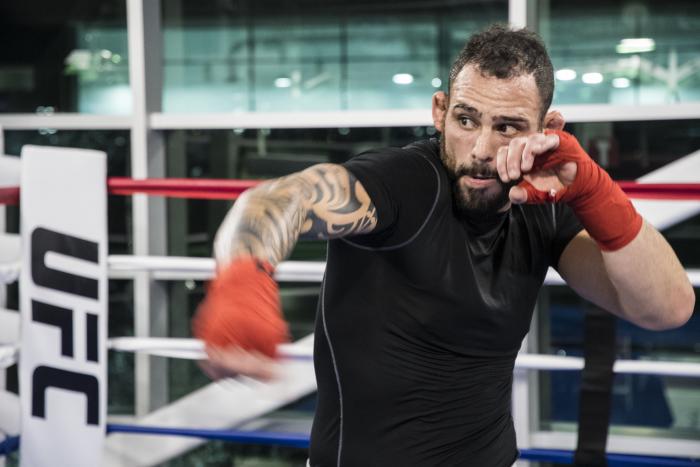 Las Vegas, 1/24/18 - Santiago Ponzinibbio training at the UFC Performance Institute in Las Vegas. (Photo credit: Juan Cardenas)