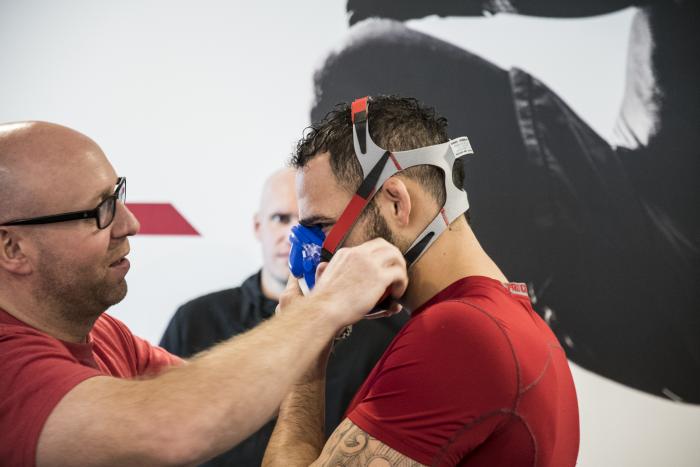 Las Vegas, 1/24/18 - Santiago Ponzinibbio training at the UFC Performance Institute in Las Vegas. (Photo credit: Juan Cardenas)