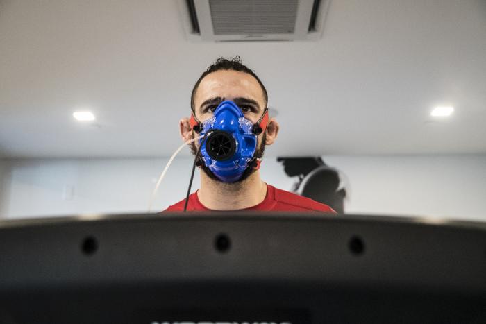 Las Vegas, 1/24/18 - Santiago Ponzinibbio training at the UFC Performance Institute in Las Vegas. (Photo credit: Juan Cardenas)