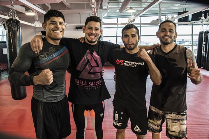Las Vegas 5/3/18 - UFC fighters Hector Aldana, Martin Bravo, Alejandro Perez and Henry Briones at the UFC Performance Institute in las Vegas. (Photo credit: Juan Cardenas)