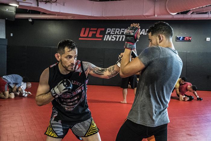 Las Vegas 5/3/18 - UFC fighter Henry Briones sparring with Martin Bravo at the UFC Performance Institute in las Vegas. (Photo credit: Juan Cardenas)
