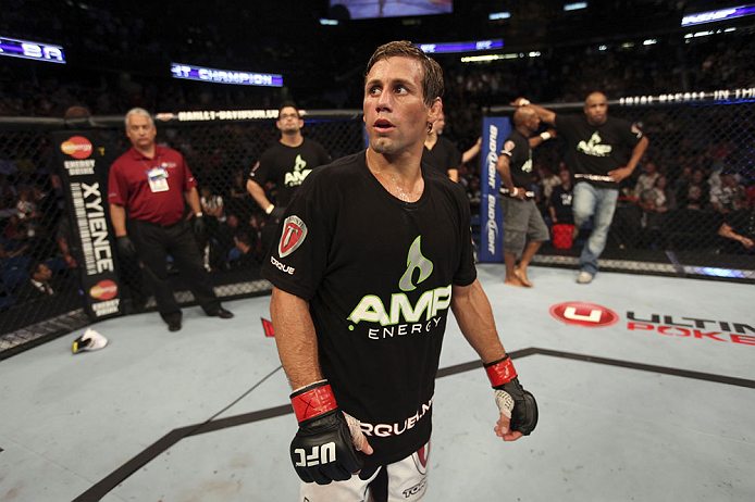 CALGARY, CANADA - JULY 21:  Urijah Faber looks to the crowd after being defeated by Renan Barao during their UFC interim bantamweight championship bout at UFC 149 inside the Scotiabank Saddledome on July 21, 2012 in Calgary, Alberta, Canada.  (Photo by Ni