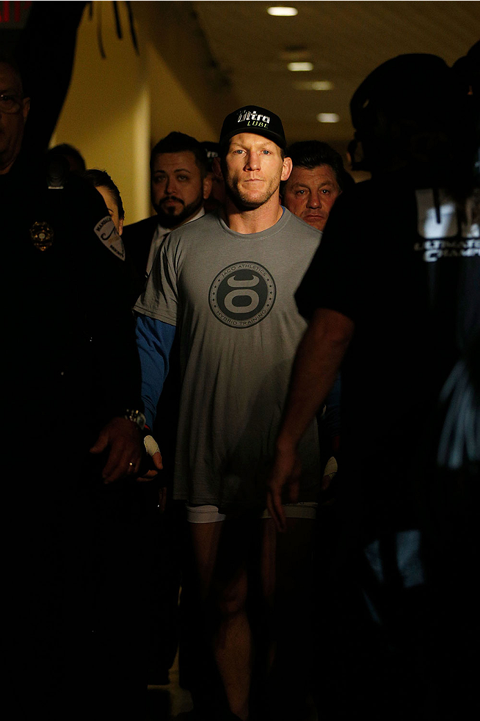 LAS VEGAS, NV - NOVEMBER 30:  Gray Maynard enters the arena before his fight against Nate Diaz in their lightweight fight during The Ultimate Fighter season 18 live finale inside the Mandalay Bay Events Center on November 30, 2013 in Las Vegas, Nevada. (P