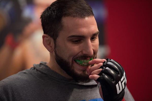 LAS VEGAS, NV - APRIL 21: Enrique Marin warms up before facing Hector Aldana in the semi-finals during the filming of The Ultimate Fighter Latin America: Team Gastelum vs Team Escudero on April 21, 2015 in Las Vegas, Nevada. (Photo by Brandon Magnus/Zuf