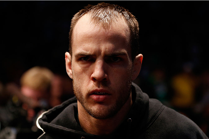 BOSTON, MA - AUGUST 17: Cole Miller prepares to enter the Octagon before his UFC featherweight bout against Manny Gamburyan at TD Garden on August 17, 2013 in Boston, Massachusetts. (Photo by Josh Hedges/Zuffa LLC/Zuffa LLC via Getty Images)