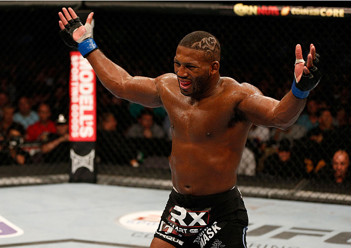 BOSTON, MA - AUGUST 17: John Howard plays to the crowd during his UFC middleweight bout against Uriah Hall at TD Garden on August 17, 2013 in Boston, Massachusetts. (Photo by Josh Hedges/Zuffa LLC/Zuffa LLC via Getty Images)