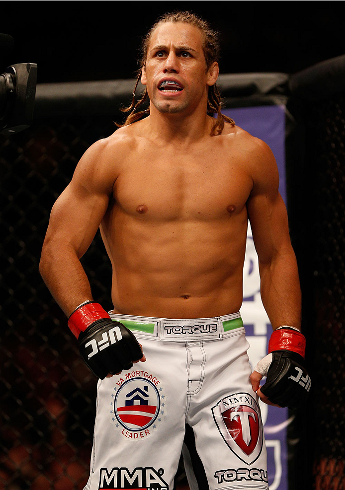 BOSTON, MA - AUGUST 17:  Urijah Faber stands in the Octagon before his UFC bantamweight bout against Iuri Alcantara at TD Garden on August 17, 2013 in Boston, Massachusetts. (Photo by Josh Hedges/Zuffa LLC/Zuffa LLC via Getty Images)