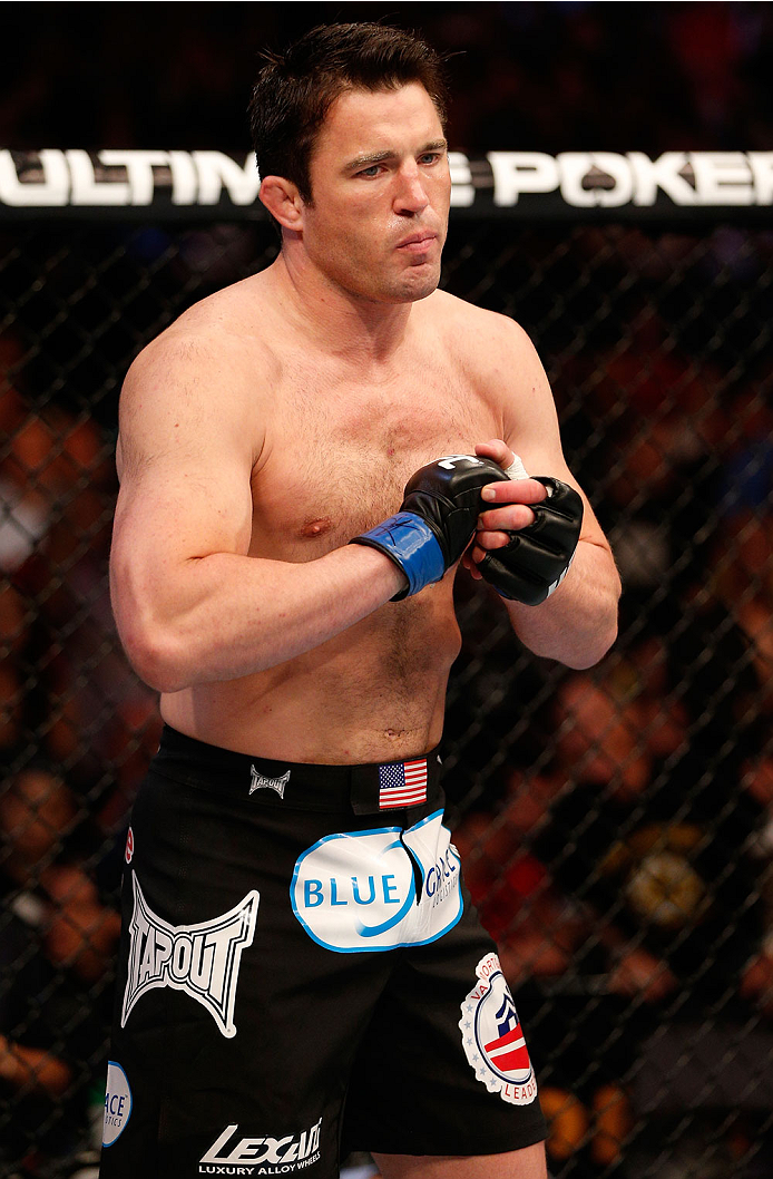 BOSTON, MA - AUGUST 17:  Chael Sonnen stands in the Octagon before his UFC light heavyweight bout against Mauricio "Shogun" Rua at TD Garden on August 17, 2013 in Boston, Massachusetts. (Photo by Josh Hedges/Zuffa LLC/Zuffa LLC via Getty Images)