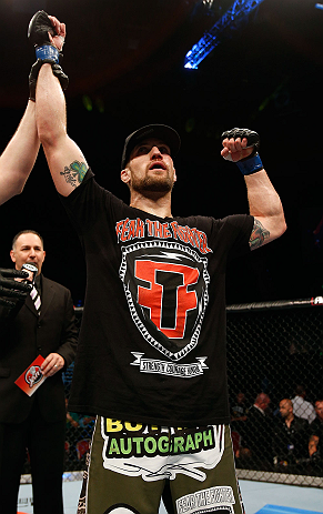 GOLD COAST, AUSTRALIA - DECEMBER 15:  Cody Donovan reacts after defeating Nick Penner during their light heavyweight fight at the UFC on FX event on December 15, 2012  at Gold Coast Convention and Exhibition Centre in Gold Coast, Australia.  (Photo by Jos