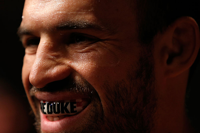 GOLD COAST, AUSTRALIA - DECEMBER 15:  Igor Pokrajac prepares to enter the Octagon before his light heavyweight fight against Joey Beltran at the UFC on FX event on December 15, 2012  at Gold Coast Convention and Exhibition Centre in Gold Coast, Australia.