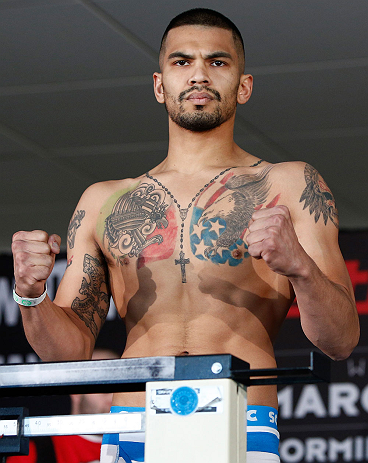 OKLAHOMA CITY, OK - JANUARY 11: Michael Bravo weighs in during the Strikeforce weigh-in event on January 11, 2013 at Chesapeake Energy Arena in Oklahoma City, Oklahoma. (Photo by Esther Lin/Forza LLC/Forza LLC via Getty Images)