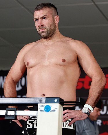 OKLAHOMA CITY, OK - JANUARY 11: Dion Staring weighs in during the Strikeforce weigh-in event on January 11, 2013 at Chesapeake Energy Arena in Oklahoma City, Oklahoma. (Photo by Esther Lin/Forza LLC/Forza LLC via Getty Images)