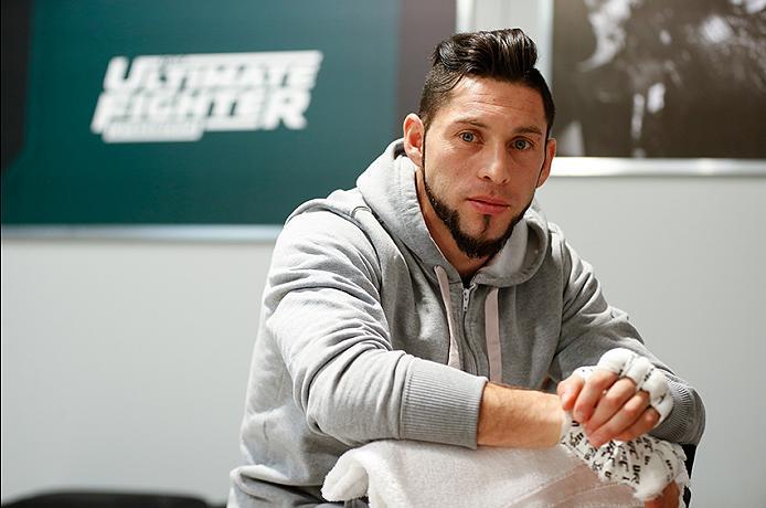 BUENOS AIRES, ARGENTINA - MAY 20:  Santiago Cardenas gets his hands wrapped before facing Pablo Sabori during the filming of The Ultimate Fighter Latin America: Team Liddell vs Team Griffin on May 20, 2016 in Buenos Aires, Argentina. (Photo by Gabriel Ros