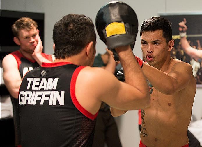 BUENOS AIRES, ARGENTINA - MAY 20:  Pablo Sabori warms up before facing Santiago Cardenas during the filming of The Ultimate Fighter Latin America: Team Liddell vs Team Griffin on May 20, 2016 in Buenos Aires, Argentina. (Photo by Gabriel Rossi/Zuffa LLC/Z