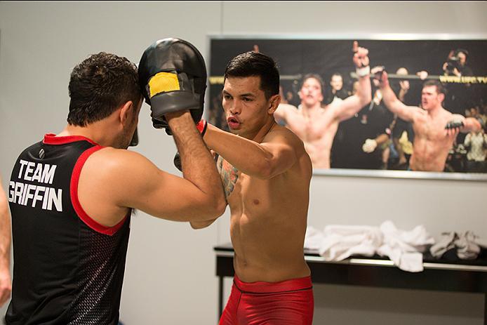 BUENOS AIRES, ARGENTINA - MAY 20:  Pablo Sabori warms up before facing Santiago Cardenas during the filming of The Ultimate Fighter Latin America: Team Liddell vs Team Griffin on May 20, 2016 in Buenos Aires, Argentina. (Photo by Gabriel Rossi/Zuffa LLC/Z