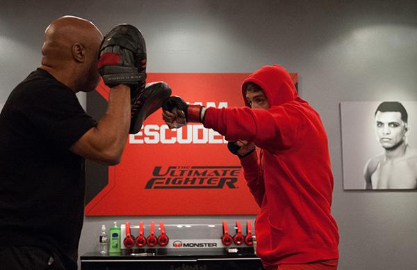 LAS VEGAS, NV - APRIL 3: Kevin Mendinilla warms up before facing Enrique Marin during the filming of The Ultimate Fighter Latin America: Team Gastelum vs Team Escudero on April 3, 2015 in Las Vegas, Nevada. (Photo by Brandon Magnus/Zuffa LLC/Zuffa LLC v