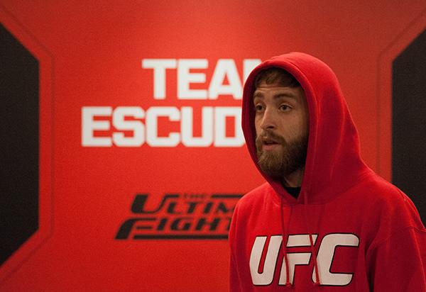 LAS VEGAS, NV - APRIL 3: Kevin Mendinilla warms up before facing Enrique Marin during the filming of The Ultimate Fighter Latin America: Team Gastelum vs Team Escudero on April 3, 2015 in Las Vegas, Nevada. (Photo by Brandon Magnus/Zuffa LLC/Zuffa LLC v