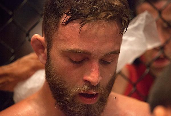 LAS VEGAS, NV - APRIL 3: Kevin Mendinilla sits in his corner after fighting Enrique Marin during the filming of The Ultimate Fighter Latin America: Team Gastelum vs Team Escudero on April 3, 2015 in Las Vegas, Nevada. (Photo by Brandon Magnus/Zuffa LLC/