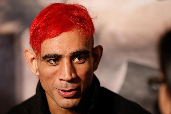 MEXICO CITY, MEXICO - NOVEMBER 13: Augusto 'Dodger' Montano of Mexico interacts with media during the UFC 180 Ultimate Media Day at the Camino Real Polanco Mexico hotel on November 13, 2014 in Mexico City, Mexico. (Photo by Josh Hedges/Zuffa LLC/Zuffa LLC