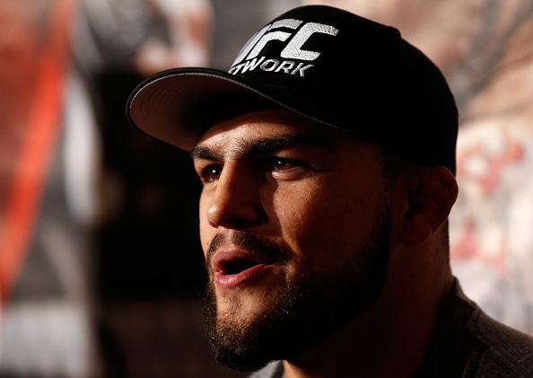 MEXICO CITY, MEXICO - NOVEMBER 13: Kelvin Gastelum of the United States interacts with media during the UFC 180 Ultimate Media Day at the Camino Real Polanco Mexico hotel on November 13, 2014 in Mexico City, Mexico. (Photo by Josh Hedges/Zuffa LLC/Zuffa L