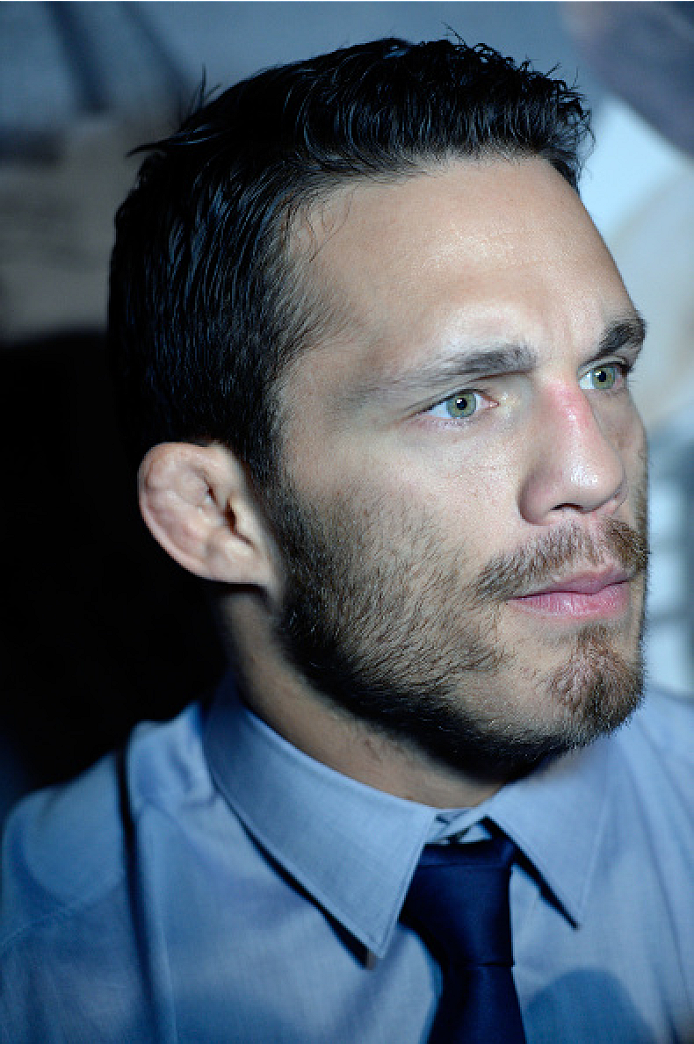 MEXICO CITY, MEXICO - NOVEMBER 13: Jake Ellenberger interacts with the media during the UFC 180 Ultimate Media Day at the Camino Real Polanco Mexico on November 13, 2014 in Mexico City, Mexico. (Photo by Jeff Bottari/Zuffa LLC/Zuffa LLC via Getty Images)