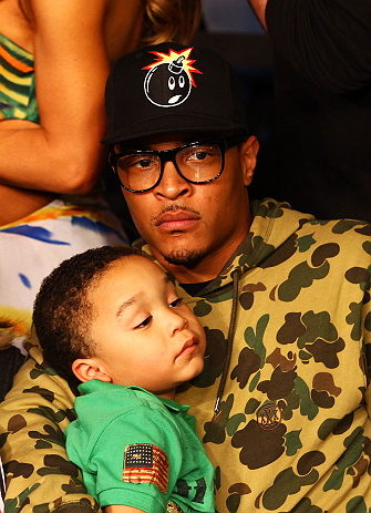 ATLANTA, GA - APRIL 21: Rapper T.I. attends UFC 145: Jones v Evans at Philips Arena on April 21, 2012 in Atlanta, Georgia. (Photo by Al Bello/Zuffa LLC/Zuffa LLC via Getty Images)