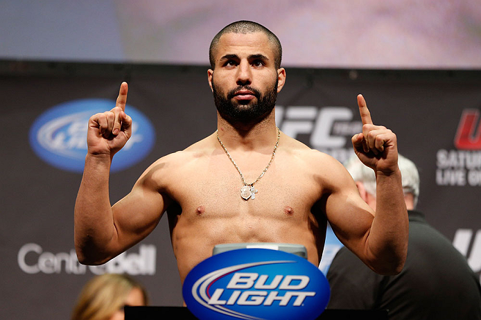 MONTREAL, QC - MARCH 15: John Makdessi weighs in during the UFC 158 weigh-in at Bell Centre on March 15, 2013 in Montreal, Quebec, Canada.  (Photo by Josh Hedges/Zuffa LLC/Zuffa LLC via Getty Images)