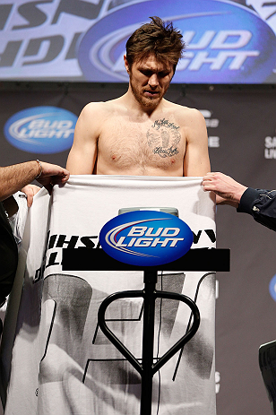 MONTREAL, QC - MARCH 15: Dan Miller weighs in during the UFC 158 weigh-in at Bell Centre on March 15, 2013 in Montreal, Quebec, Canada. (Photo by Josh Hedges/Zuffa LLC/Zuffa LLC via Getty Images)