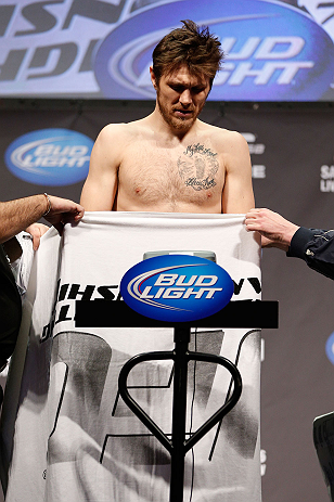 MONTREAL, QC - MARCH 15:  Dan Miller weighs in during the UFC 158 weigh-in at Bell Centre on March 15, 2013 in Montreal, Quebec, Canada.  (Photo by Josh Hedges/Zuffa LLC/Zuffa LLC via Getty Images)