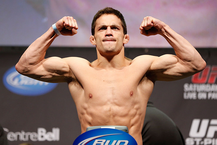 MONTREAL, QC - MARCH 15: Jake Ellenberger weighs in during the UFC 158 weigh-in at Bell Centre on March 15, 2013 in Montreal, Quebec, Canada. (Photo by Josh Hedges/Zuffa LLC/Zuffa LLC via Getty Images)