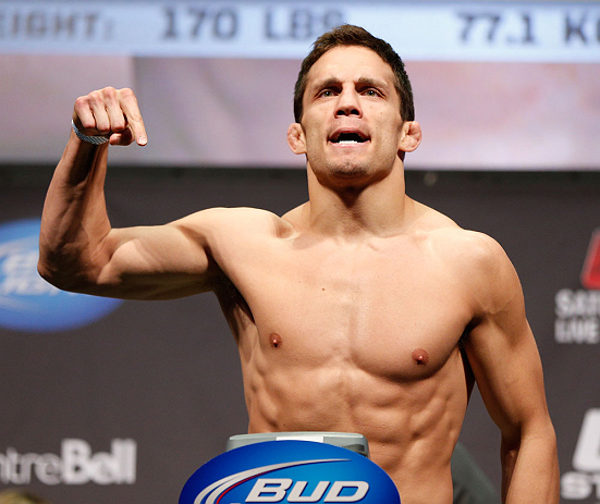 MONTREAL, QC - MARCH 15: Jake Ellenberger weighs in during the UFC 158 weigh-in at Bell Centre on March 15, 2013 in Montreal, Quebec, Canada.  (Photo by Josh Hedges/Zuffa LLC/Zuffa LLC via Getty Images)