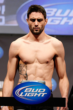MONTREAL, QC - MARCH 15: Carlos Condit weighs in during the UFC 158 weigh-in at Bell Centre on March 15, 2013 in Montreal, Quebec, Canada. (Photo by Josh Hedges/Zuffa LLC/Zuffa LLC via Getty Images)