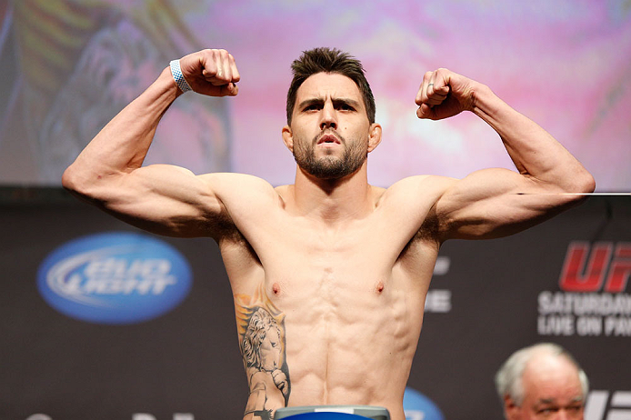 MONTREAL, QC - MARCH 15: Carlos Condit weighs in during the UFC 158 weigh-in at Bell Centre on March 15, 2013 in Montreal, Quebec, Canada. (Photo by Josh Hedges/Zuffa LLC/Zuffa LLC via Getty Images)