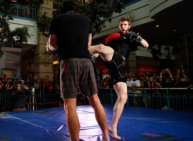 WINNIPEG, CANADA - JUNE 12: Mitch Clarke holds an open workout session for fans and media at Portage Place on June 12, 2013 in Winnipeg, Manitoba, Canada. (Photo by Josh Hedges/Zuffa LLC/Zuffa LLC via Getty Images)