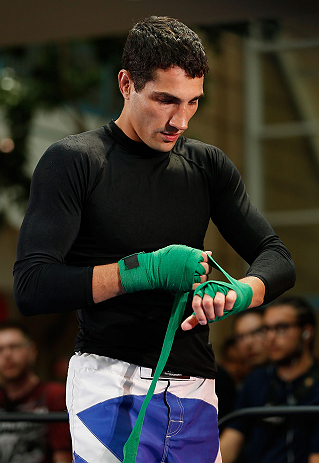 WINNIPEG, CANADA - JUNE 12: Roland Delorme holds an open workout session for fans and media at Portage Place on June 12, 2013 in Winnipeg, Manitoba, Canada. (Photo by Josh Hedges/Zuffa LLC/Zuffa LLC via Getty Images)