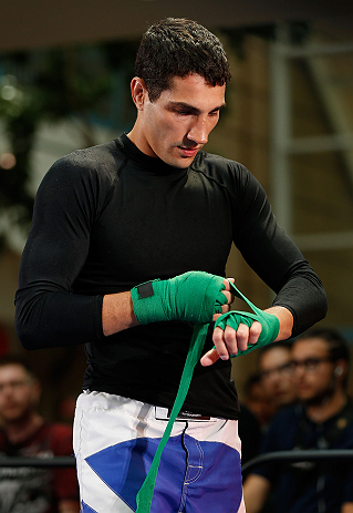 WINNIPEG, CANADA - JUNE 12:  Roland Delorme holds an open workout session for fans and media at Portage Place on June 12, 2013 in Winnipeg, Manitoba, Canada.  (Photo by Josh Hedges/Zuffa LLC/Zuffa LLC via Getty Images)